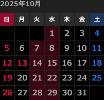 来月のカレンダー